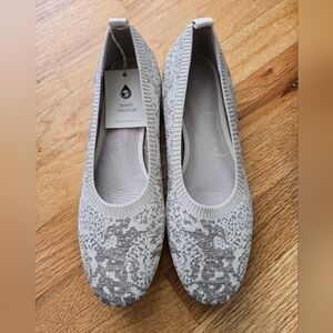 SanctuarySocial "Smart Creation" Knit Ballet Flats In Crème Size 8 M New